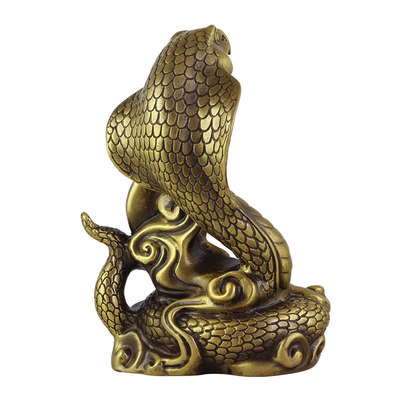 慈缘正堂铜蛇摆件 匠心独运，金蛇献瑞